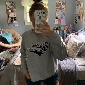 Cute fuzzy crew neck